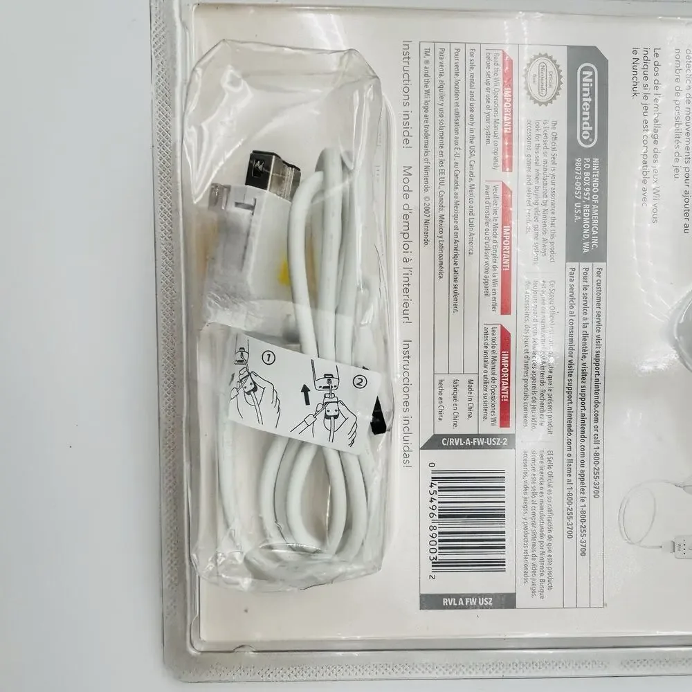 Official Nintendo Wii OEM Nunchuck Controller, NEW Factory Sealed